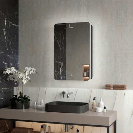 Зеркало-шкаф Reflexion Black LED 560х850 RF2001BL