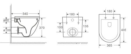 Унитаз подвесной WeltWasser WW MERZBACH 041 XL GL-WT белый глянец