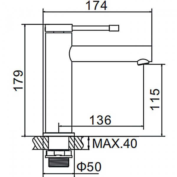 Смеситель для умывальника Ledeme H47 L1047A