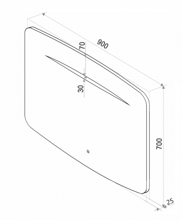 Зеркало Континент Rapid LED 90х70 c подсветкой