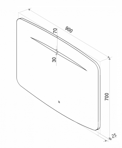 Зеркало Континент Rapid LED 90х70 c подсветкой