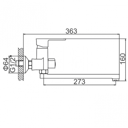 Смеситель для ванны Ledeme H46 L2246