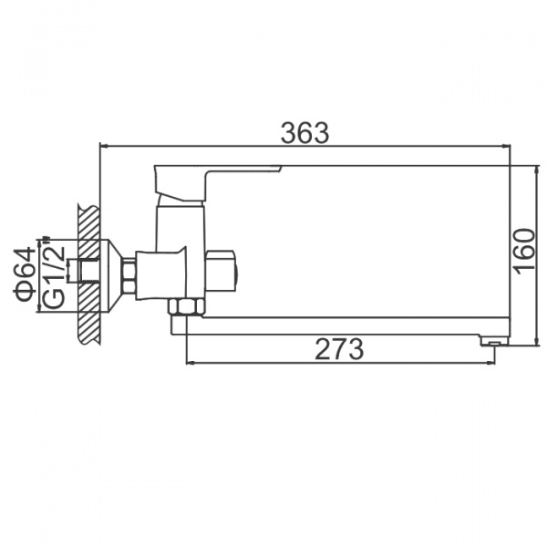 Смеситель для ванны Ledeme H46 L2246