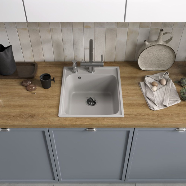 Кухонная мойка Reflection Quadra RF0243GR, серый