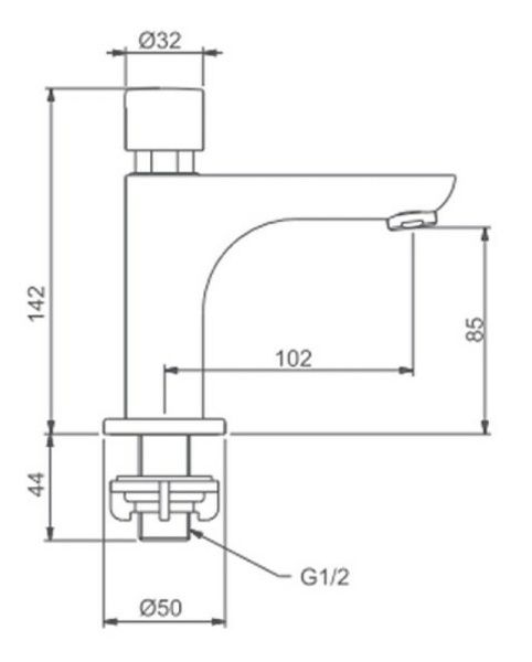 Кнопочно-порционный кран Gappo G5148