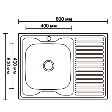 Кухонная мойка Ledeme L98060-L 60x80 глянцевая