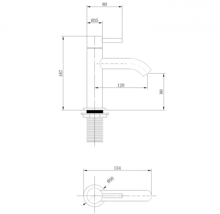 Смеситель ABBER Wasser Kreis AF8110RG для раковины, розовое золото