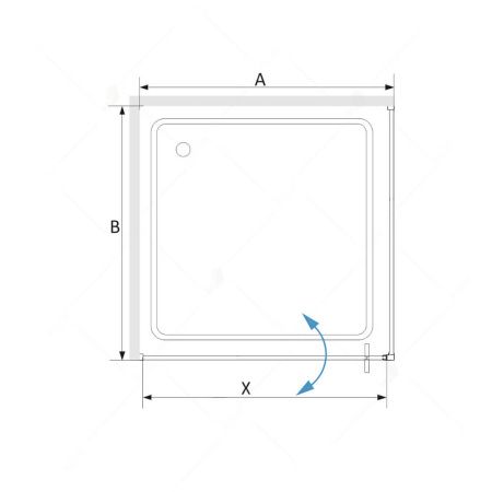 Душевой уголок RGW SV-43B (SV-02B + Z-050-3B) 06324390-014 100х90х200 см, черный