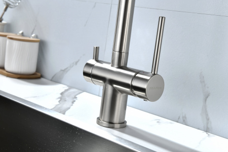 Смеситель для кухни Paulmark SERPENTINE Se213222-NI, никель