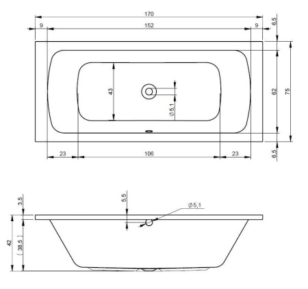 Ванна Riho Dola S 170 (Dona)