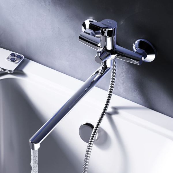 F85A90200 X-Joy, Смеситель для ванны и душа AM.PM, излив 325 мм, хром