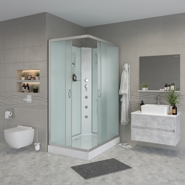 Душевая кабина Niagara Classic NG-2510-14RBKT (120х80х210) высокий поддон(40см),стекло тонированное