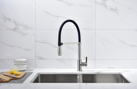 Смеситель для кухни Paulmark HALT Ha214021-Ni, никель