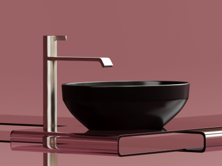 Умывальник чаша накладная овальная Ceramicanova Element 502*363*145мм, черный матовый, CN6056MB