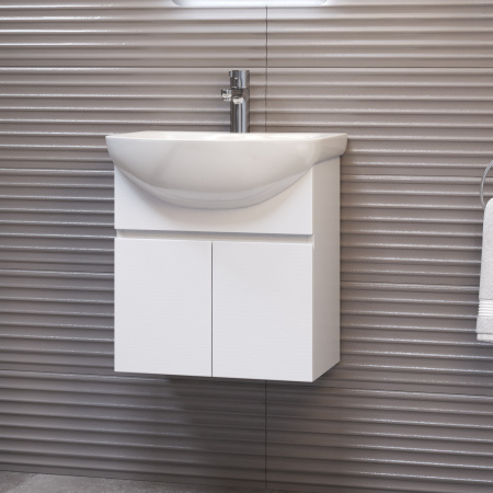 Тумба под раковину подвесная VIGO Wing tp.WIN.BAL.50.2D белый, 50 см