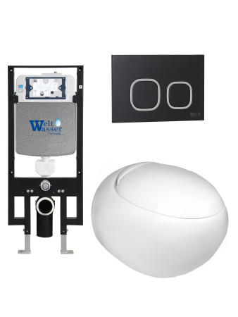 Унитаз с инсталляцией WeltWasser AMBERG 497 + JECKENBACH 004 GL-WT + AMBERG RD-BL