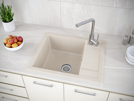 Мойка Paulmark FLUGEN 50-600 PM216050-BE 500х600х200 мм, IT-GRANIT, бежевый