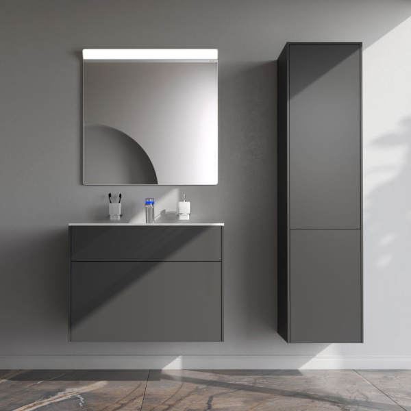 M50AFHX0803GM Inspire V2.0 База под раковину AM.PM, подвесная, 80 см, 3 ящика, push-to-open, графит матовый