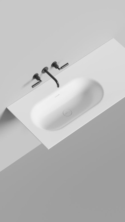 Раковина столешница Salini ONDA FLOW OVAL 72, белый, 14022042MN