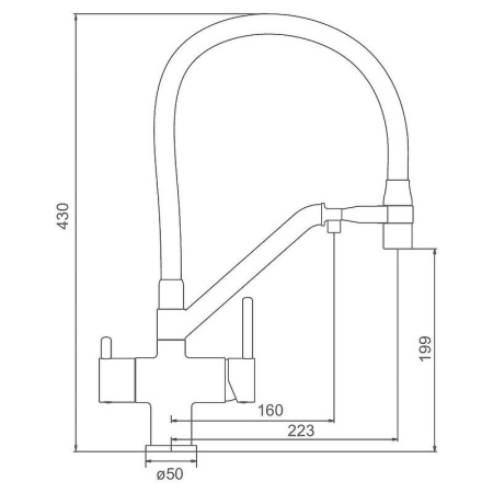 Смеситель для кухни с подключением фильтра питьевой воды Gappo G4398-88