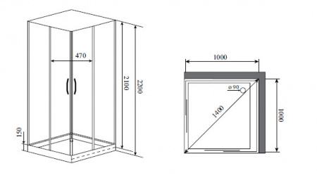 Душевая кабина Timo Premium NURA 100x100x220