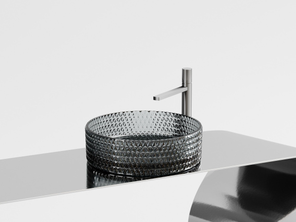 Умывальник чаша накладная круглая Ceramicanova Cristal 360*360*112мм, черный, CN6060