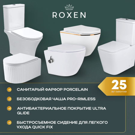 Подвесной унитаз Roxen Vine Tornado 530225-01 Rimless Soft Close