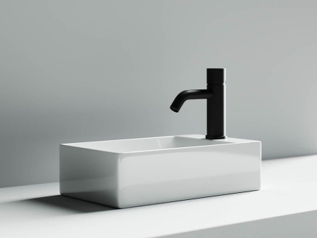 Умывальник подвесной прямоугольный Ceramicanova Element 375*215*100мм, Белый, CN5007