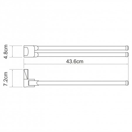 Рога двойные для полотенец WasserKRAFT Leine K-5031W