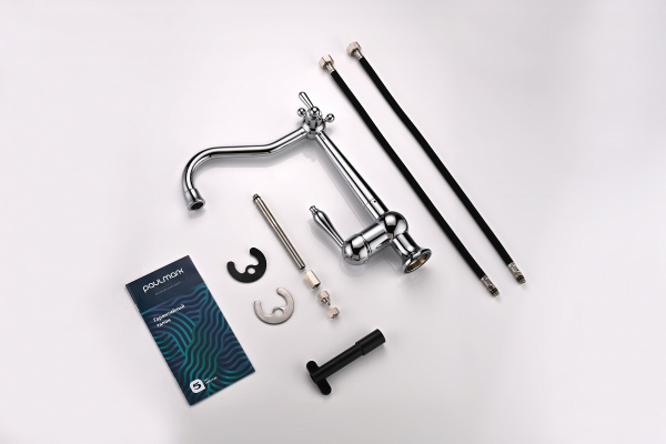 Смеситель для кухни Paulmark RETRO Re213226-CR, хром