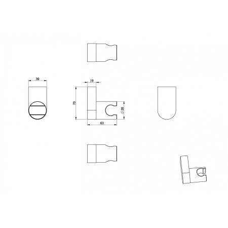 Настенный держатель WONZON & WOGHAND, Брашированное золото (WW-994207-BG)