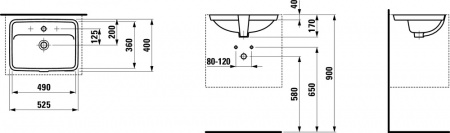 Умывальник Laufen Pro S 8119664001041 52.5x40x17