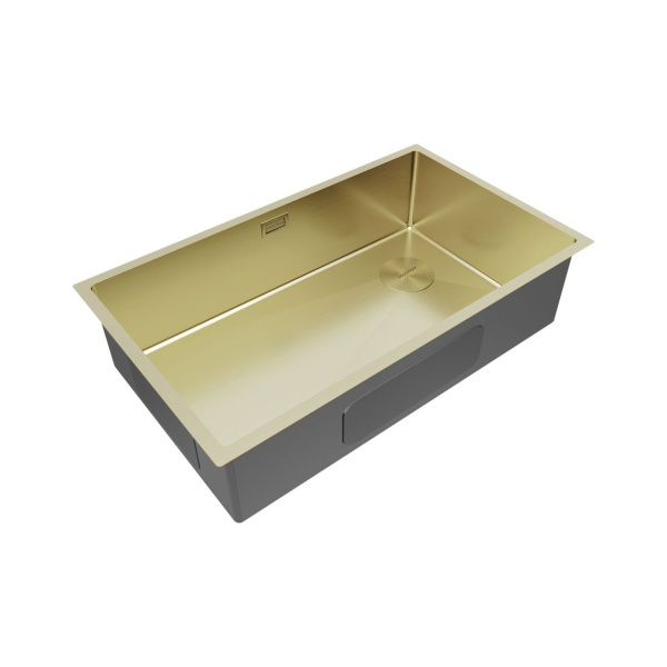 Мойка Paulmark NEXT-SKEW 74 UNI PM887444-LG 440х740х200 мм, нержавеющая сталь, светлое золото