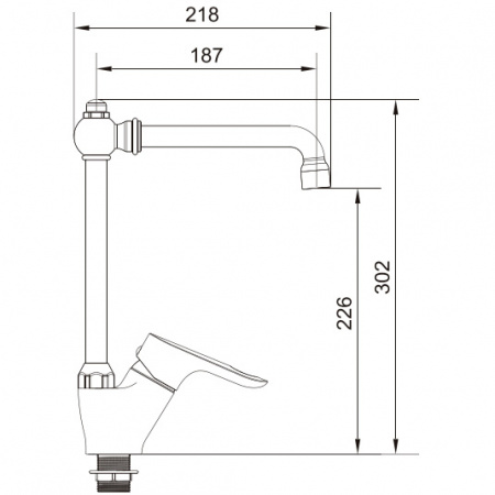 Смеситель для мойки Ledeme H60 L4460