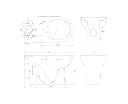 Унитаз-компакт Kolo Nova Pro Rimfree M39044000 с сиденьем soft-close
