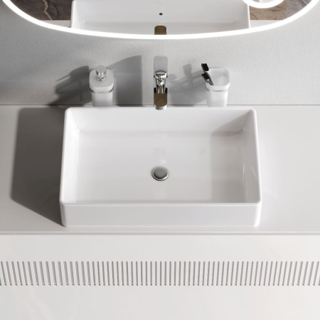 M8FWCC10600WG Func Раковина накладная AM.PM, прямоугольная, 60 см, цвет белый глянец