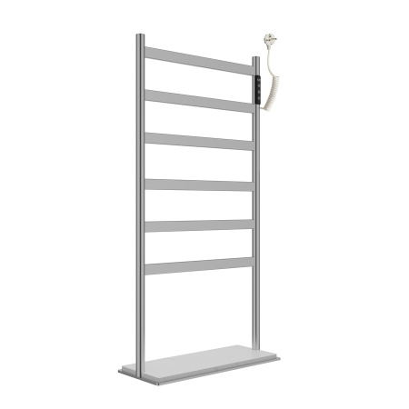 Полотенцесушитель электрический напольный WONZON & WOGHAND, Брашированный никель (WW-A406-BR)