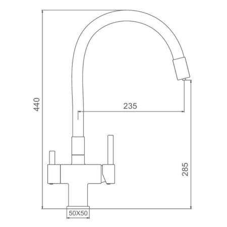 Смеситель для кухни Gappo  с гибким изливом G4395-30