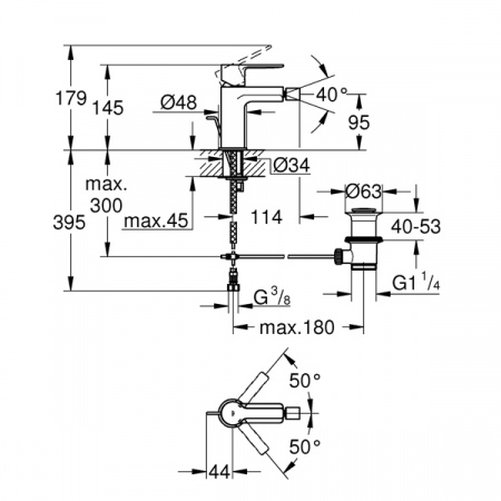 Смеситель для биде Grohe Lineare 33848001