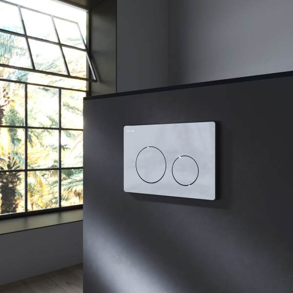 IS90151.8F1701 Инсталляция с клавишей PrimeFit L, хром глянц, с подвесным унитазом Func 54 FlashClean с сиденьем м/л