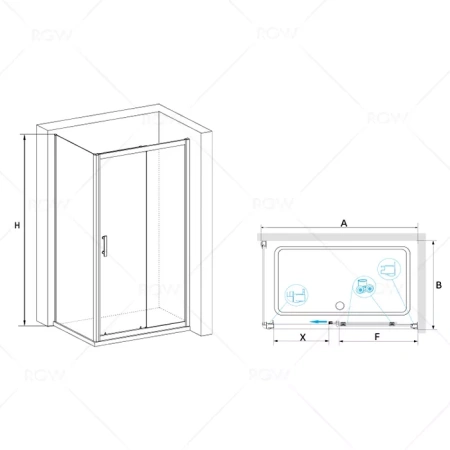 Душевой уголок RGW Passage PA-45 (90х100) 12084590-11