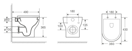 Комплект инсталляции с унитазом Weltwasser BAMBERG 545 + ERLENBACH 004 GL-WT + BAMBERG BL