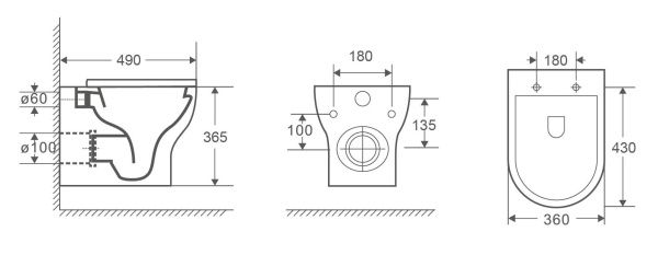 Комплект инсталляции с унитазом Weltwasser MARBERG 507 + ERLENBACH 004 GL-WT + MAR 507 SE MT-BL