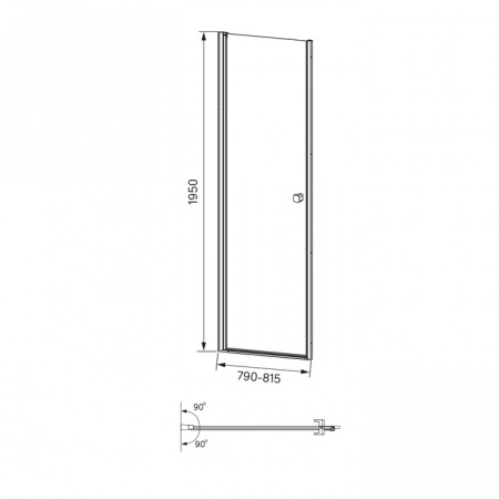 Душевая дверь IDDIS Ray RAY6CP8i69 80х195