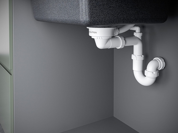 Мойка Paulmark FLUGEN 60 PM317850-GRM 500х780х200 мм, IT-GRANIT, серый металлик