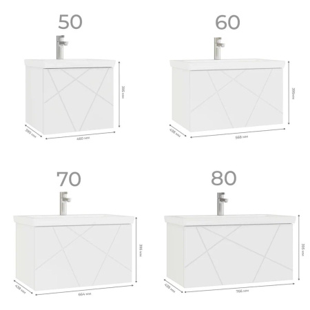 Тумба под раковину подвесная VIGO Geometry 034, 70 см