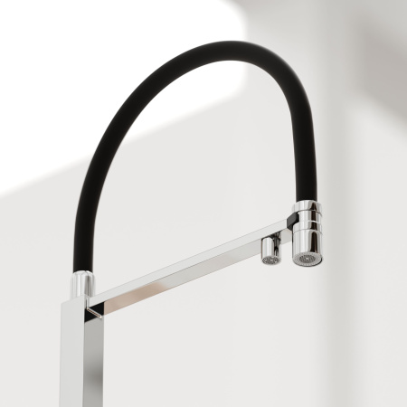 Смеситель для кухни SANCOS Moro с гибким изливом и возможностью подключения фильтра для воды, цвет хром, арт. SC4006CH