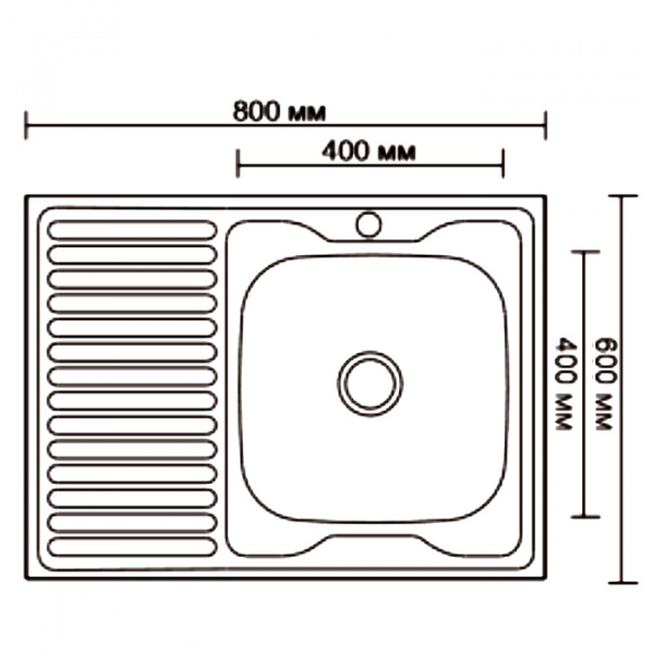 Кухонная мойка Ledeme L98060-R 60x80 глянцевая