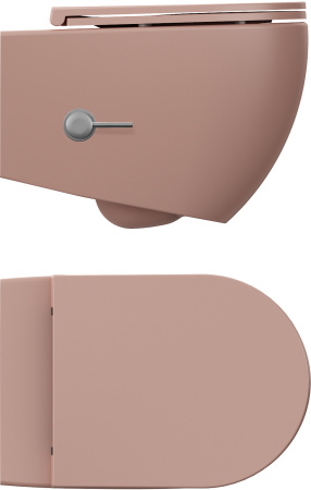 Унитаз подвесной безободковый ISVEA Infinity с функцией биде лососевый матовый 10NFS1005I-2S