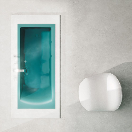 Ванна встраиваемая Salini CASCATA KIT 170x70 покраска по RAL полностью, S-Sense, глянцевый 104813GF